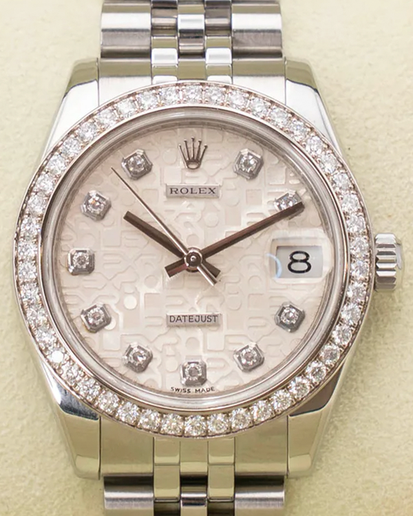 Rolex Datejust 31MM Silver "Jubilee Motif" Dial Two-Tone Jubilee Bracelet (178384)