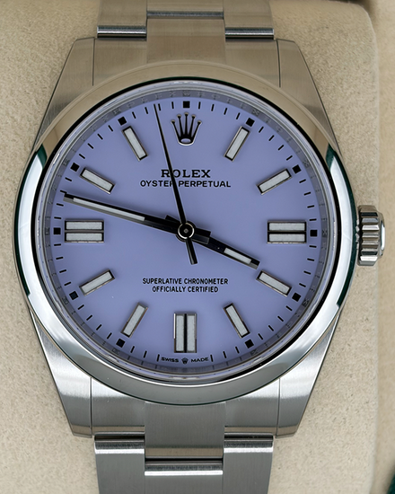 2025 Rolex Oyster Perpetual 41MM Lavender Dial Oyster Bracelet (134300)