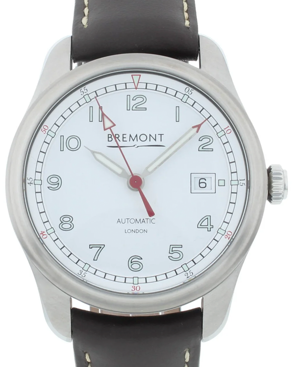 Bremont Airco Mach 40MM White Dial Leather Strap (AIRCO-M1-WH-R-S)
