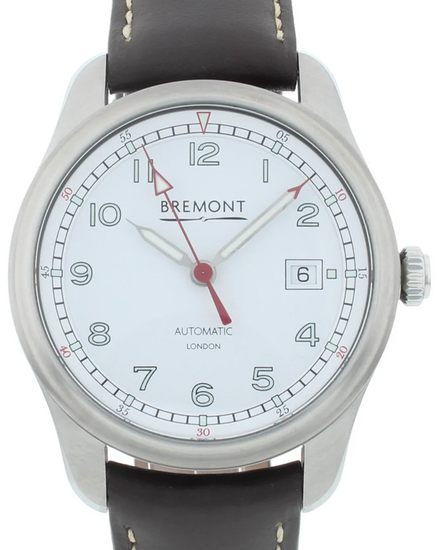 Bremont Airco Mach 40MM White Dial Leather Strap (AIRCO-M1-WH-R-S)