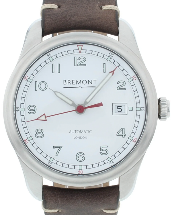 Bremont Airco Mach 1 40MM White Dial Leather Strap (AIRCO-M1-WH-R-S)