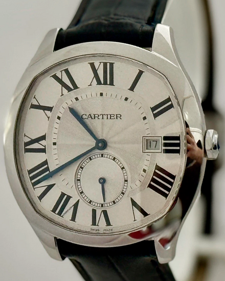 2018 Cartier Drive De Cartier 40MM Silver Dial Leather Strap (WSNM0004)