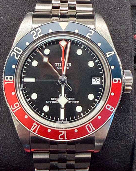 2022 Tudor Black Bay GMT "Pepsi" 41MM Black Dial Aftermarket Steel Bracelet (79830RB)