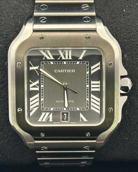 2023 Cartier Santos De Cartier 39.8MM Grey Dial Steel Bracelet (WSSA0037)
