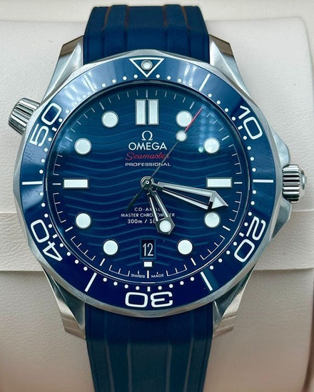 2025 Omega Seamaster Diver 300M 42MM Blue Dial Rubber Strap (210.32.42.20.03.001)
