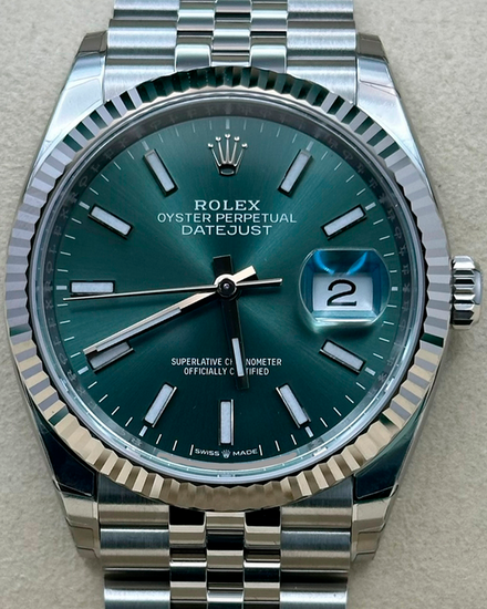 2026 Rolex Datejust 36MM Green Dial Jubilee Bracelet (126234)