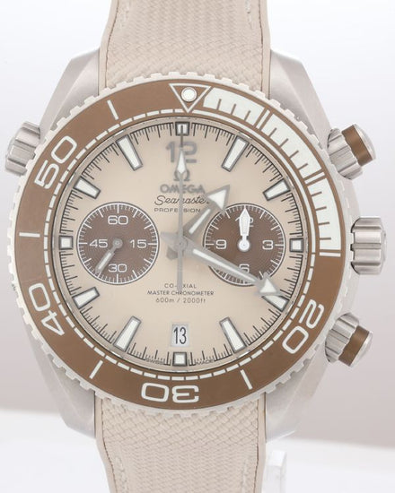 No Reserve - 2024 Omega Seamaster Planet Ocean 600M Chronograph 45.5MM Linen Dial Rubber Strap (215.32.46.51.09.001)