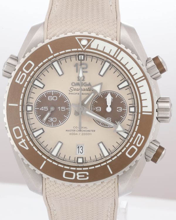 2024 Omega Seamaster Planet Ocean 600M Chronograph 45.5MM Linen Dial Rubber Strap (215.32.46.51.09.001)