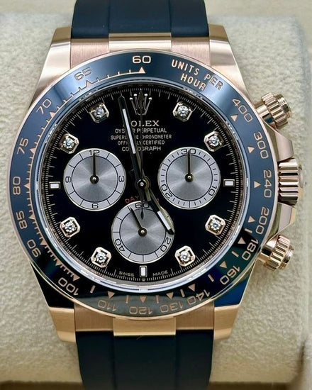 2024 Rolex Cosmograph Daytona 40MM Black Dial Rubber Strap (126515LN)