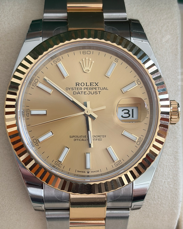 2026 Rolex Datejust 41MM Champagne Dial Two-Tone Oyster Bracelet (126333)