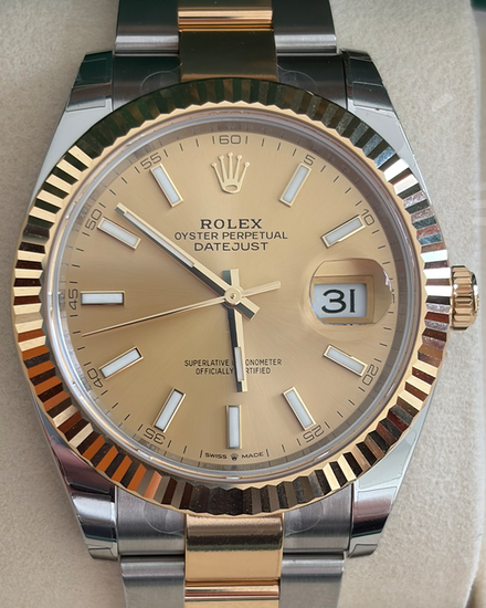 2026 Rolex Datejust 41MM Champagne Dial Two-Tone Oyster Bracelet (126333)