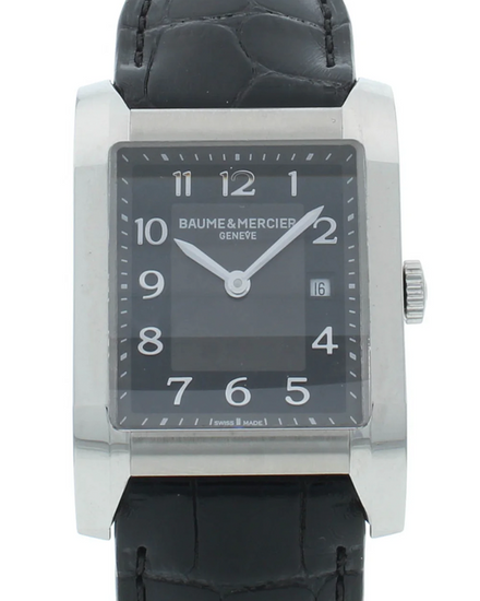 Baume & Mercier Hampton 27MM Quartz Black Dial Leather Strap (M0A10019)