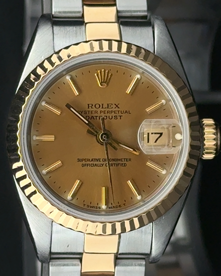 1991 Rolex Lady-Datejust 26MM Champagne Dial Two-Tone Oyster Bracelet (69173)