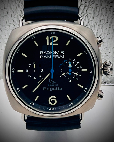 No reserve - 2010 Panerai Radiomir Regatta 1/8th Second Chronograph L.E. 47MM Black Dial Rubber Strap (PAM00343)