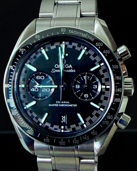 Omega Speedmaster Racing 44.25MM Black Dial Steel Bracelet (329.30.44.51.01.001)