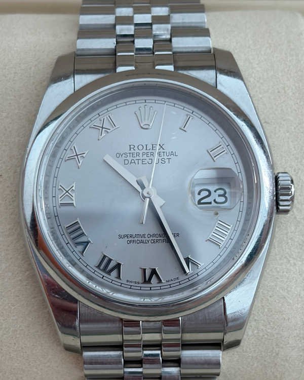 Rolex Datejust 36MM Silver Dial Super Jubilee Bracelet (116200)