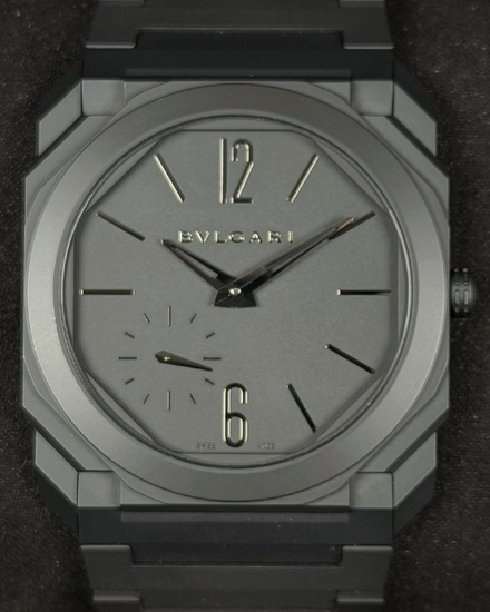 2022 Bvlgari Octo Finissimo 40MM Black Dial Ceramic Bracelet (103077)