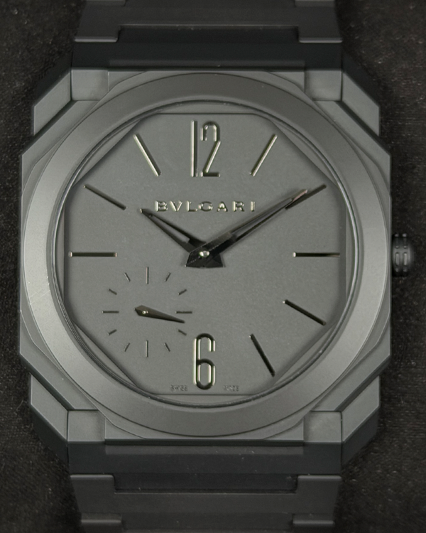 2022 Bvlgari Octo Finissimo 40MM Black Dial Ceramic Bracelet (103077)