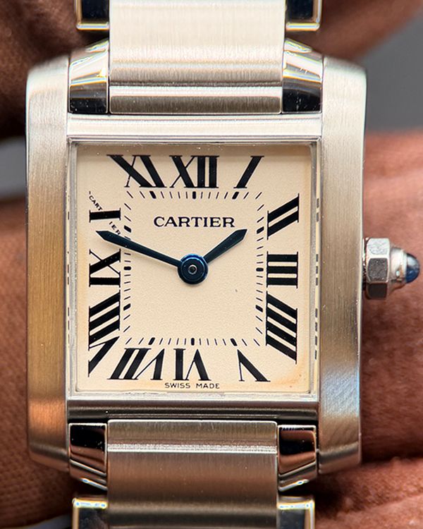 2005 Cartier Tank Française 25MM Quartz Silver Dial Steel Bracelet (2384)