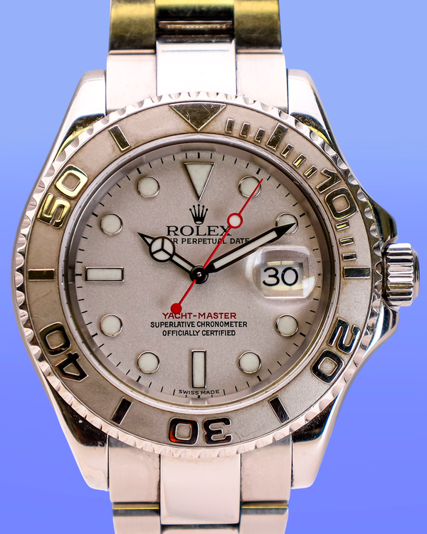 No Reserve - 2005 Rolex Yacht-Master 40MM Silver Dial Oyster Bracelet (16622)