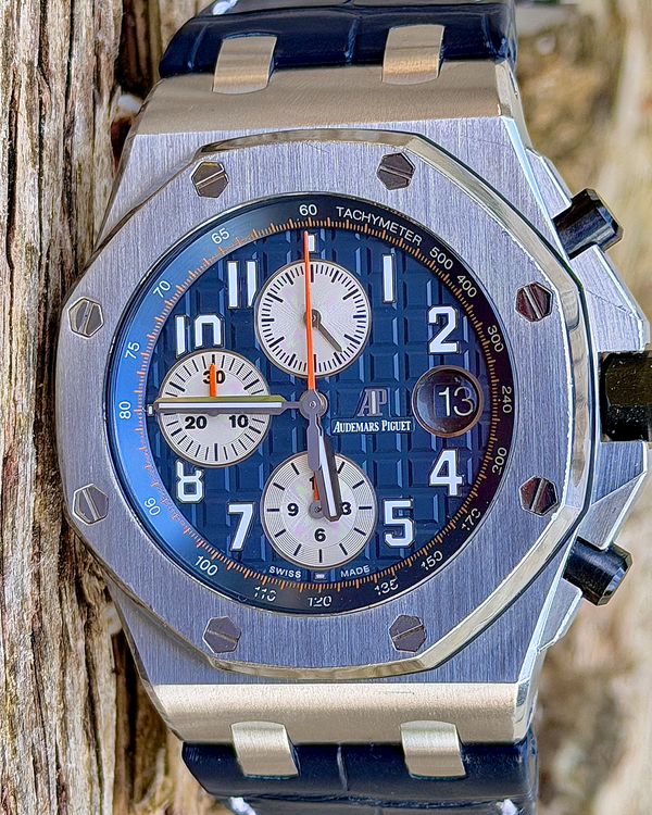 Audemars Piguet Royal Oak Offshore 42MM Blue "Navy" Dial Leather Strap (26470ST)