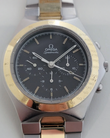 Rare Omega Speedmaster "Teutonic" 42MM Black Dial Two-Tone Bracelet (1450.04)
