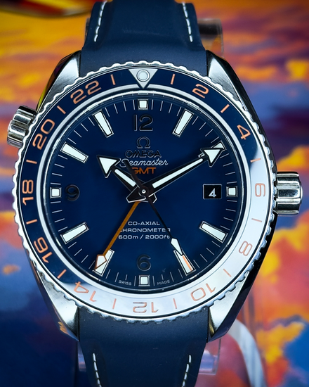 2020 Omega Seamaster Planet Ocean 600M "GoodPlanet" 43.5MM Blue Dial Rubber Strap (232.32.44.22.03.001)