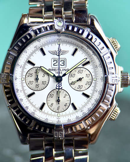 2003 Breitling Crosswind Special 44MM White Dial Steel Bracelet (A44355)