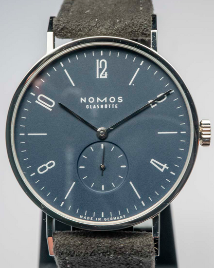 No Reserve - 2025 NOMOS Glashutte Tangente 37.5MM "Midnight" Blue Dial Textile Strap (167)