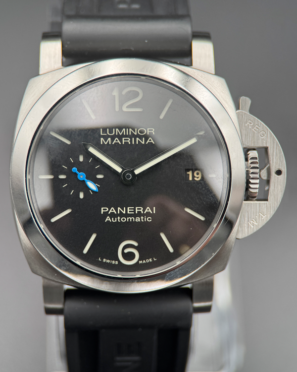 2022 Panerai Luminor Marina Quaranta 40MM Black Dial Rubber Strap (PAM01272)