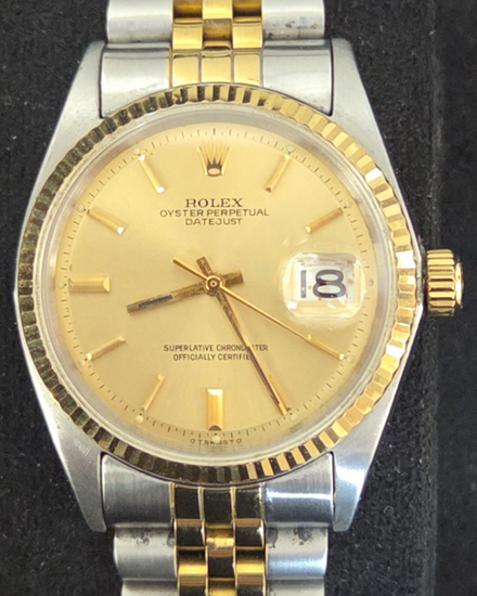 Rolex Datejust 36MM Champagne "Sigma" Dial Two-Tone Jubilee Bracelet (16013)