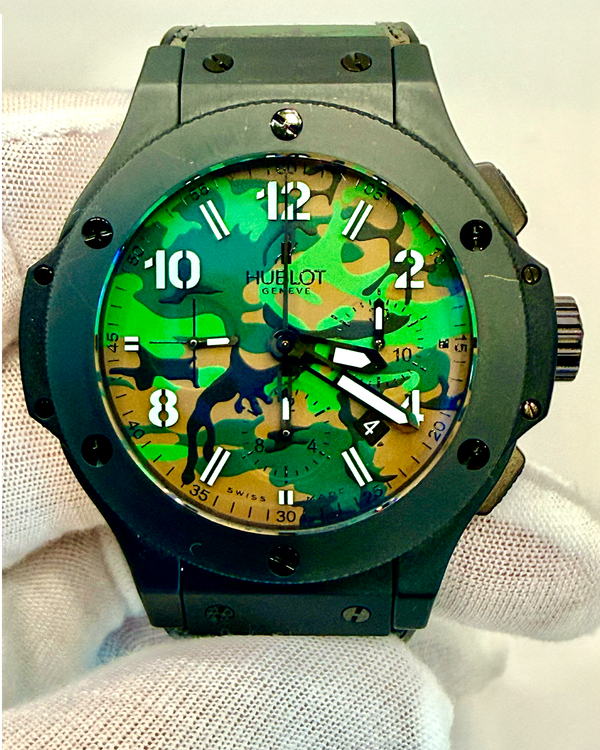 2012 Hublot Big Bang "Jungle Commando" L.E. 44MM Camo Dial Rubber Strap (301.CI.8610.NR)