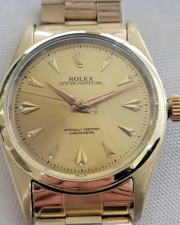 Rolex Oyster Perpetual 34MM Champagne Dial Oyster Bracelet (6634)