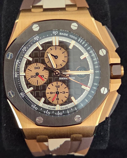 2019 Audemars Piguet Royal Oak Offshore Chronograph 44MM Brown Dial Rubber Strap (26401RO.OO.A087CA.01)