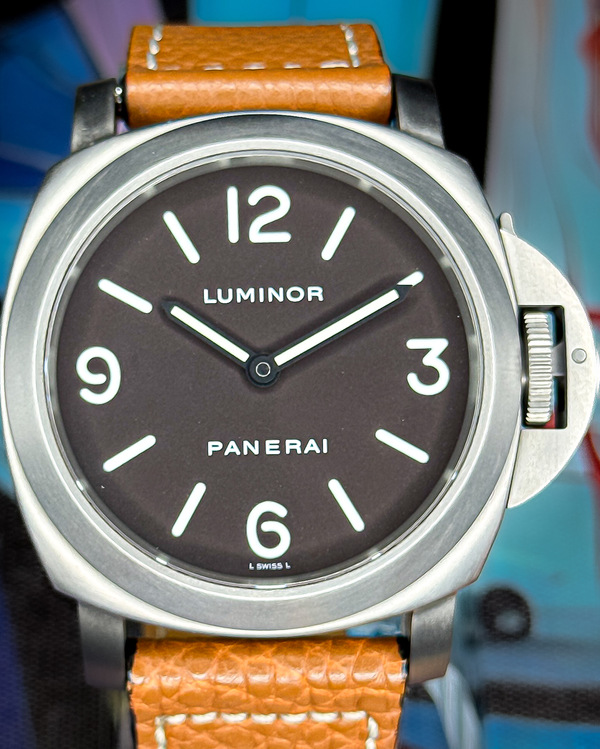 Panerai Luminor Base 44MM Brown Dial Leather Strap (PAM00116)