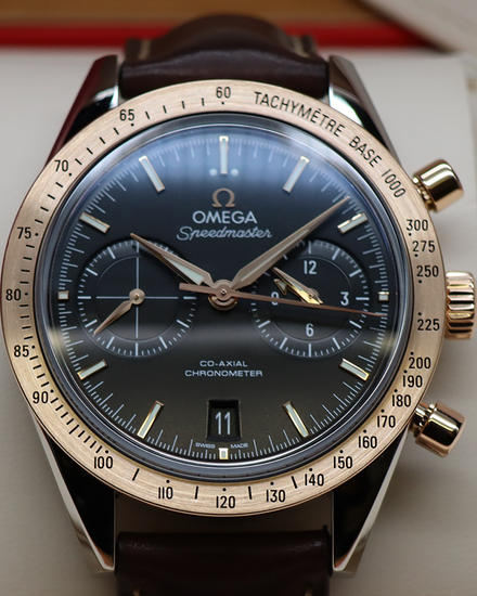 Omega Speedmaster '57 41.5MM Black Dial Aftermarket Leather Strap (331.22.42.51.01.001)