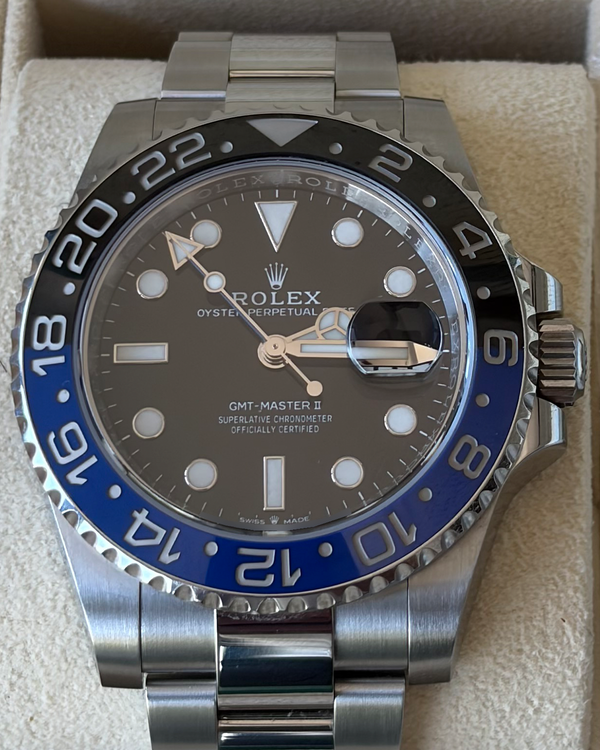 2024 Rolex GMT-Master II "Batman" 40MM Black Dial Oyster Bracelet (126710BLNR)