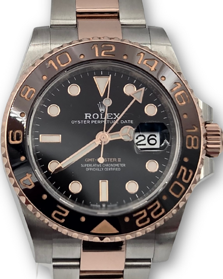 2019 Rolex GMT-Master II "Rootbeer" 40MM Black Dial Two-Tone Oyster Bracelet (126711CHNR)