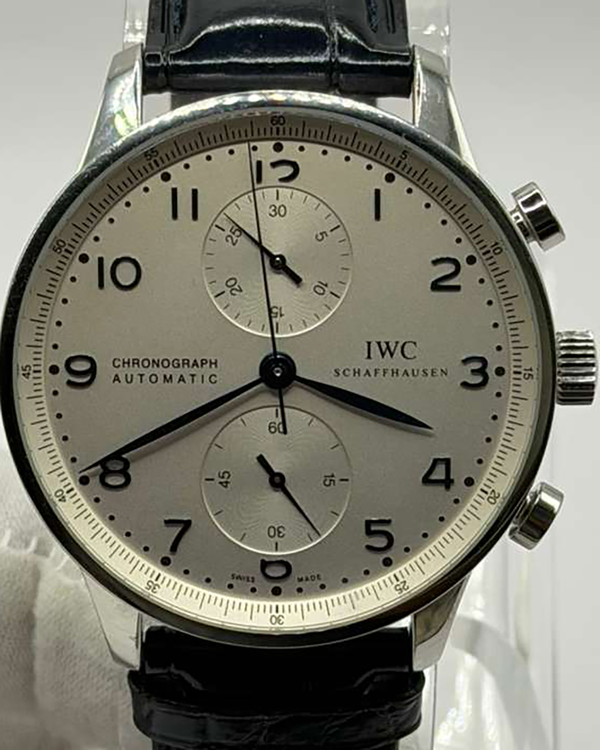 IWC Schaffhausen Portugieser 40.9MM Silver Dial Leather Strap (IW371446)