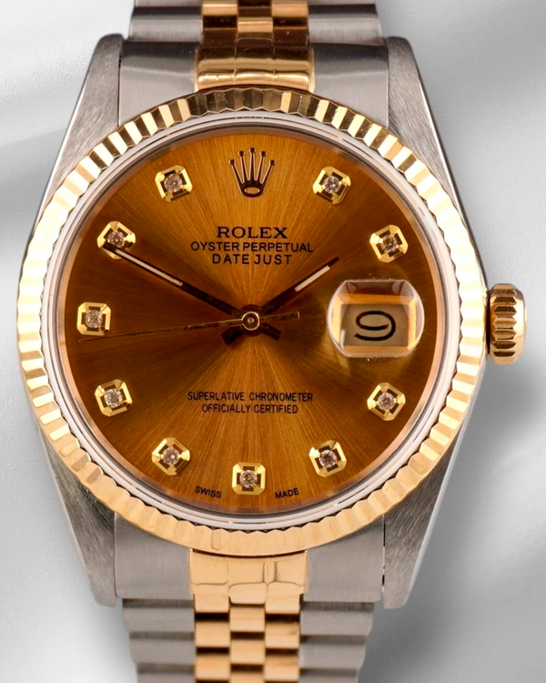 Rolex Datejust 36MM Aftermarket Champagne Dial Two-Tone Jubilee Bracelet (16013)
