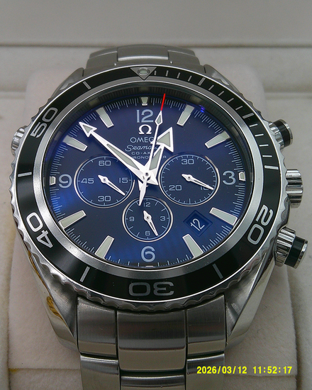 2008 Omega Seamaster Planet Ocean Chronograph 45.5MM Black Dial Steel Bracelet (2210.50.00)