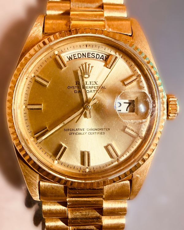 Rolex Day-Date 36MM Champagne Dial Yellow Gold President Bracelet (1803)