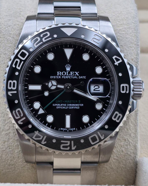 2015 Rolex GMT-Master II 40MM Black Dial Oyster Bracelet (116710LN)