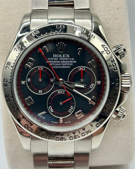 Rolex Cosmograph Daytona 40MM Black Dial White Gold Oyster Bracelet (116509)