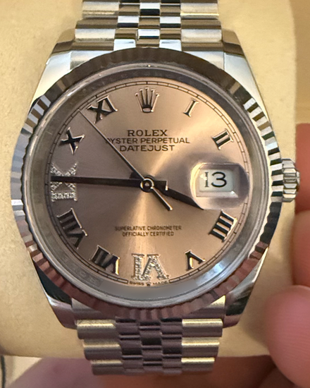 2026 Rolex Datejust 36MM Pink Dial Jubilee Bracelet (126234)