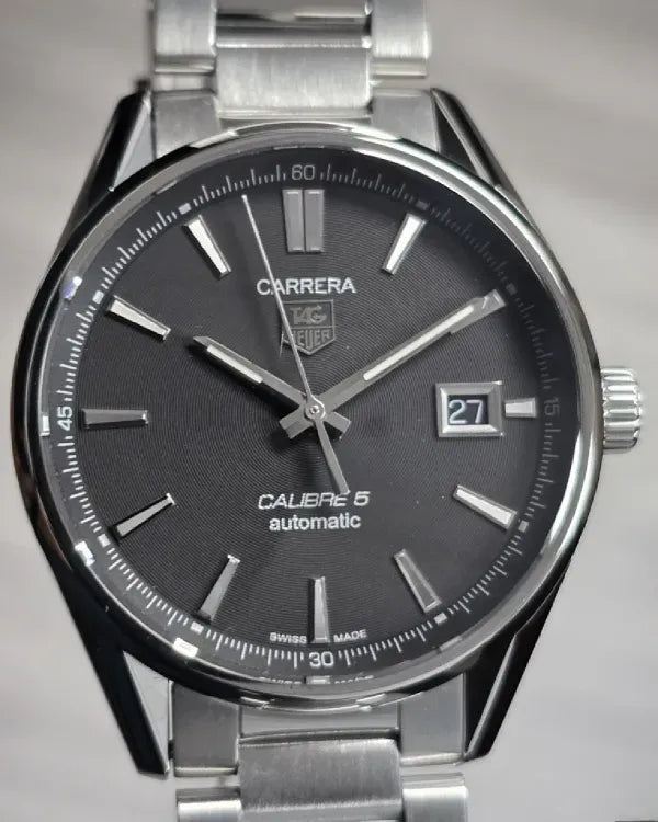 Tag Heuer Carrera 39MM Black Dial Steel Bracelet (WAR211A)