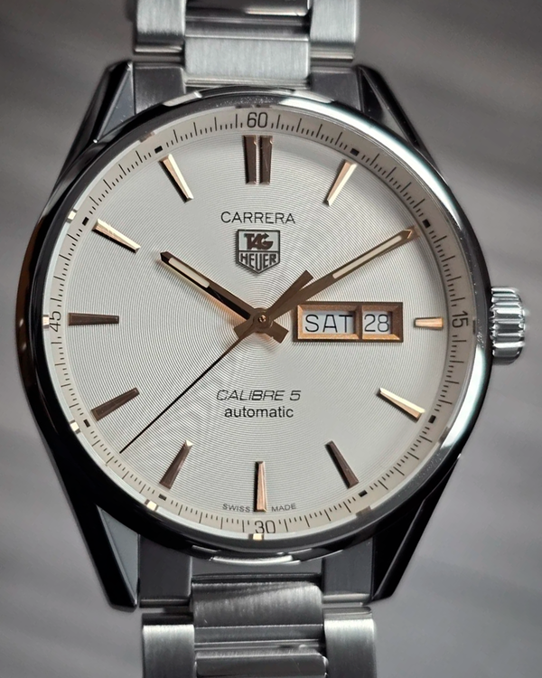 Tag Heuer Carrera Calibre 5 41MM Silver Dial Steel Bracelet (WAR201D.BA0723)