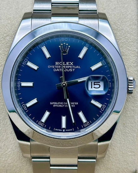 2022 Rolex Datejust 41MM Blue Dial Oyster Bracelet (126300)