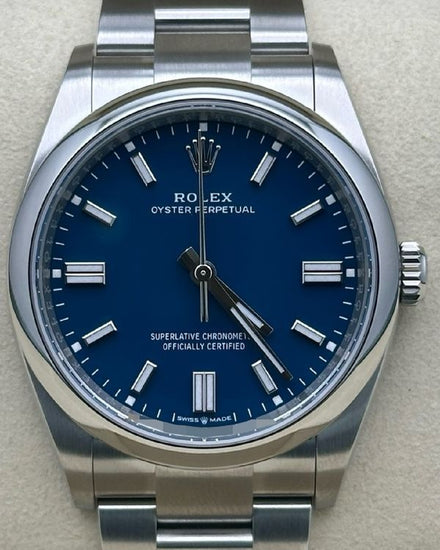 2026 Rolex Oyster Perpetual 36MM Blue Dial Oyster Bracelet (126000)