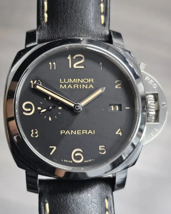 Panerai Luminor Marina 1950 3 Days 44MM Black Dial Leather Strap (PAM00359)